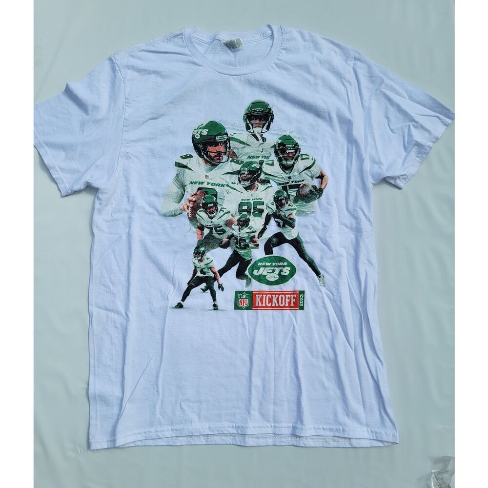 NY Jets T-Shirts Official Football Yearbook Photo NFL Kickoff 2023 Size L